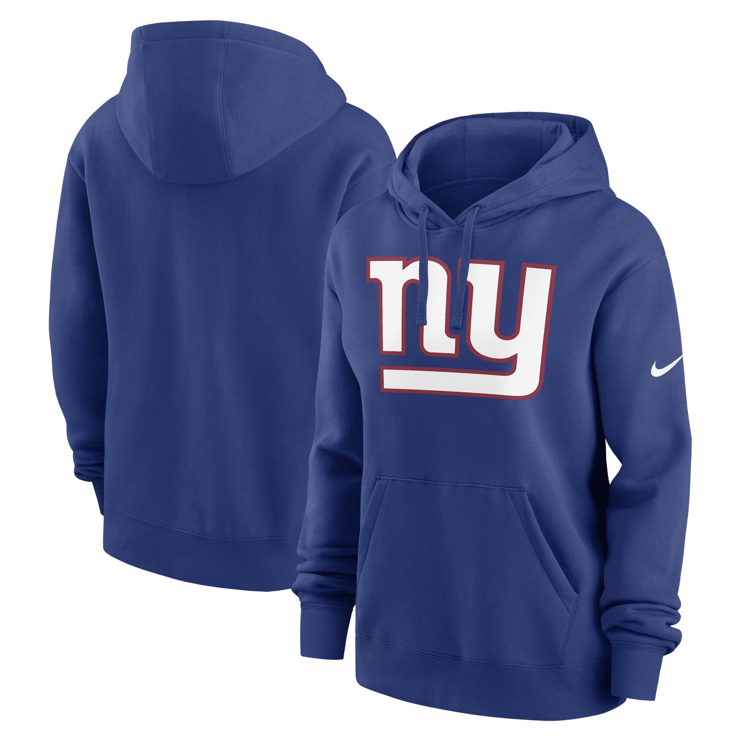 Women's Nike Royal New York Giants Team Logo Club Fleece Pullover Hoodie