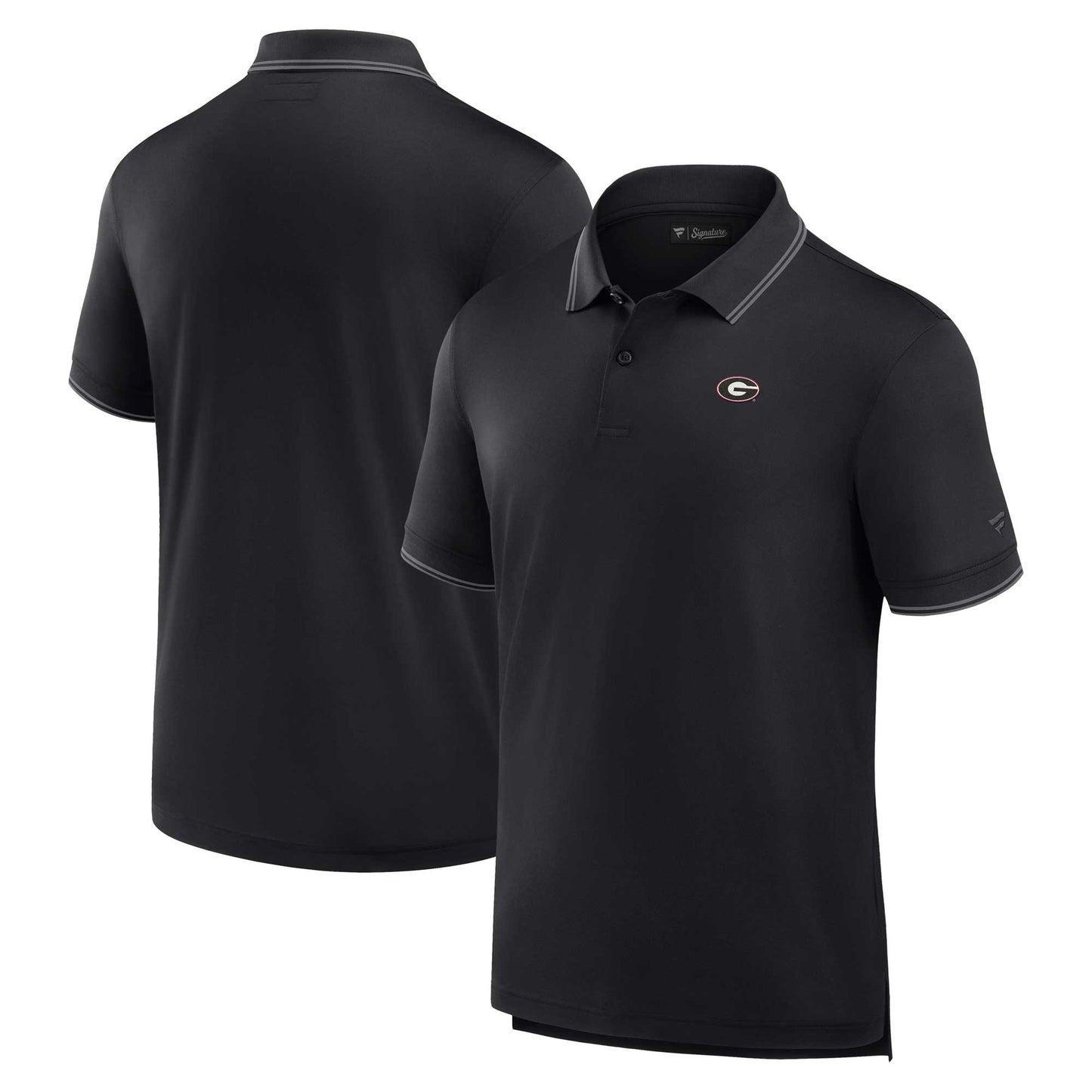 Men's Fanatics Black Georgia Bulldogs Front Office Pique Polo