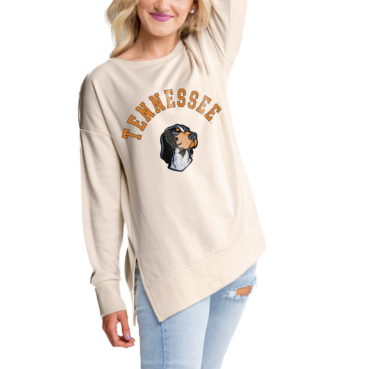 Women's Gameday Couture Cream Tennessee Volunteers Side Split Pullover Top