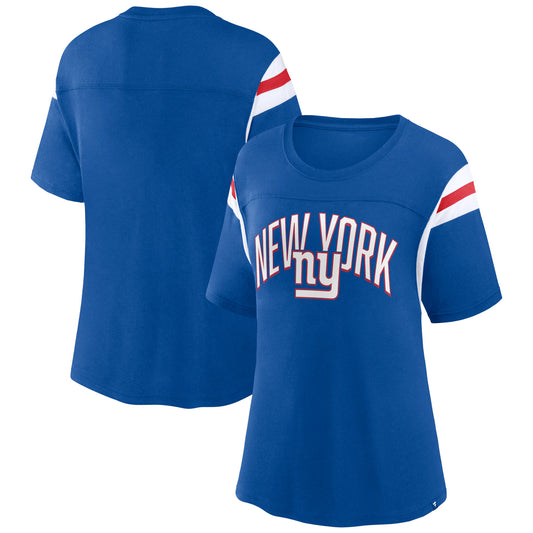 Women's Fanatics Royal New York Giants Earned Stripes T-Shirt