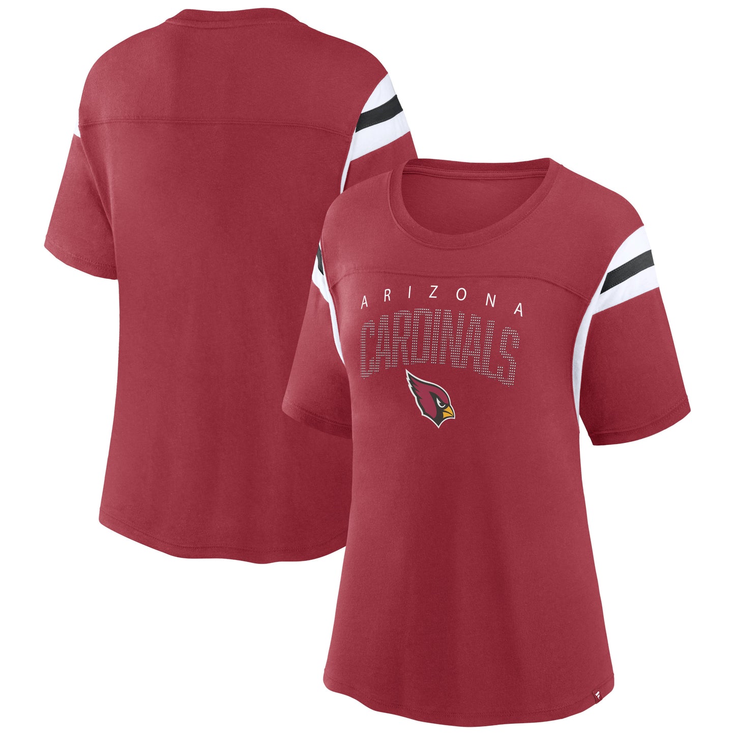 Women's Fanatics Cardinal Arizona Cardinals Classic Rhinestone T-Shirt