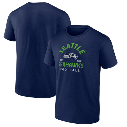 Men's College Navy Seattle Seahawks Vintage Arch T-Shirt