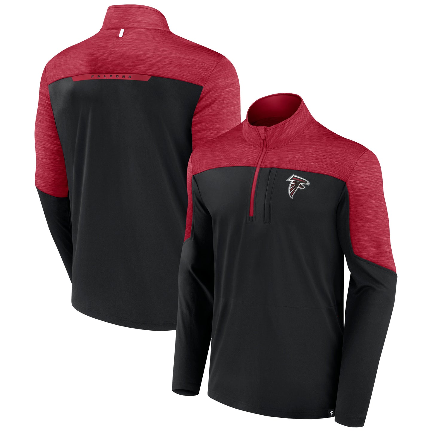 Men's Fanatics Black Atlanta Falcons Defender Half-Zip Top