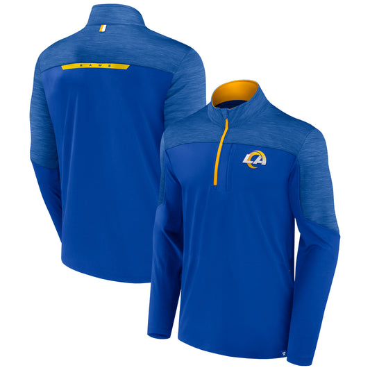 Men's Fanatics Royal Los Angeles Rams Defender Half-Zip Top