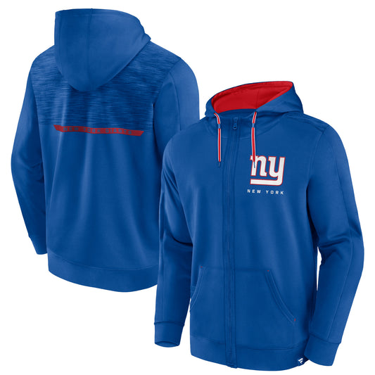 Men's Fanatics  Royal New York Giants Defender Evo Full-Zip Hoodie