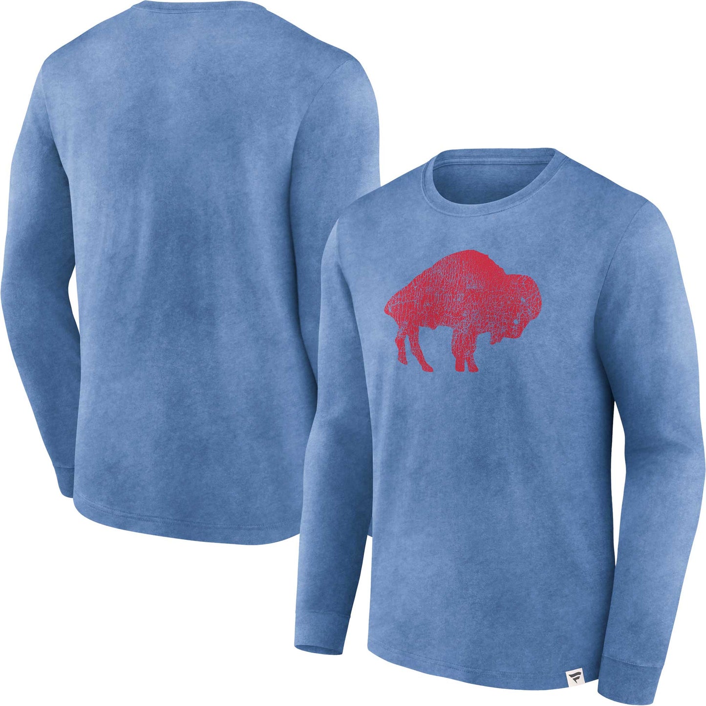 Men's Fanatics  Heather Royal Buffalo Bills Washed Primary Long Sleeve T-Shirt