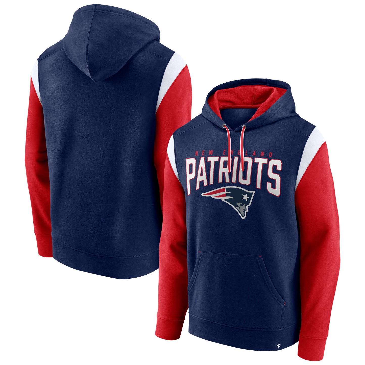 Men's Fanatics Navy New England Patriots Trench Battle Pullover Hoodie