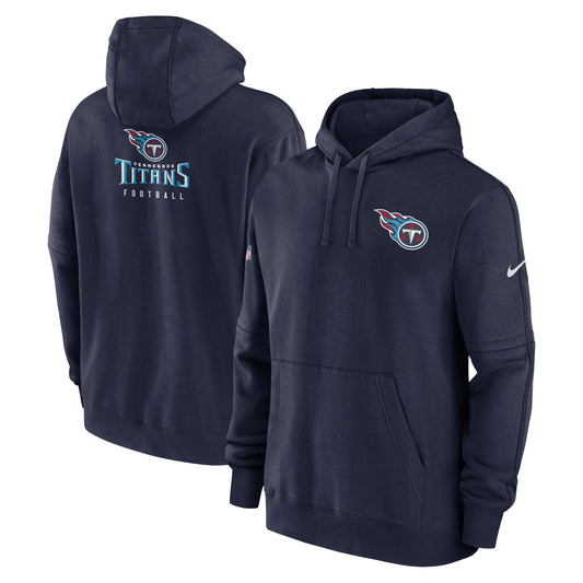 Men's Nike Navy Tennessee Titans Sideline Club Fleece Pullover Hoodie