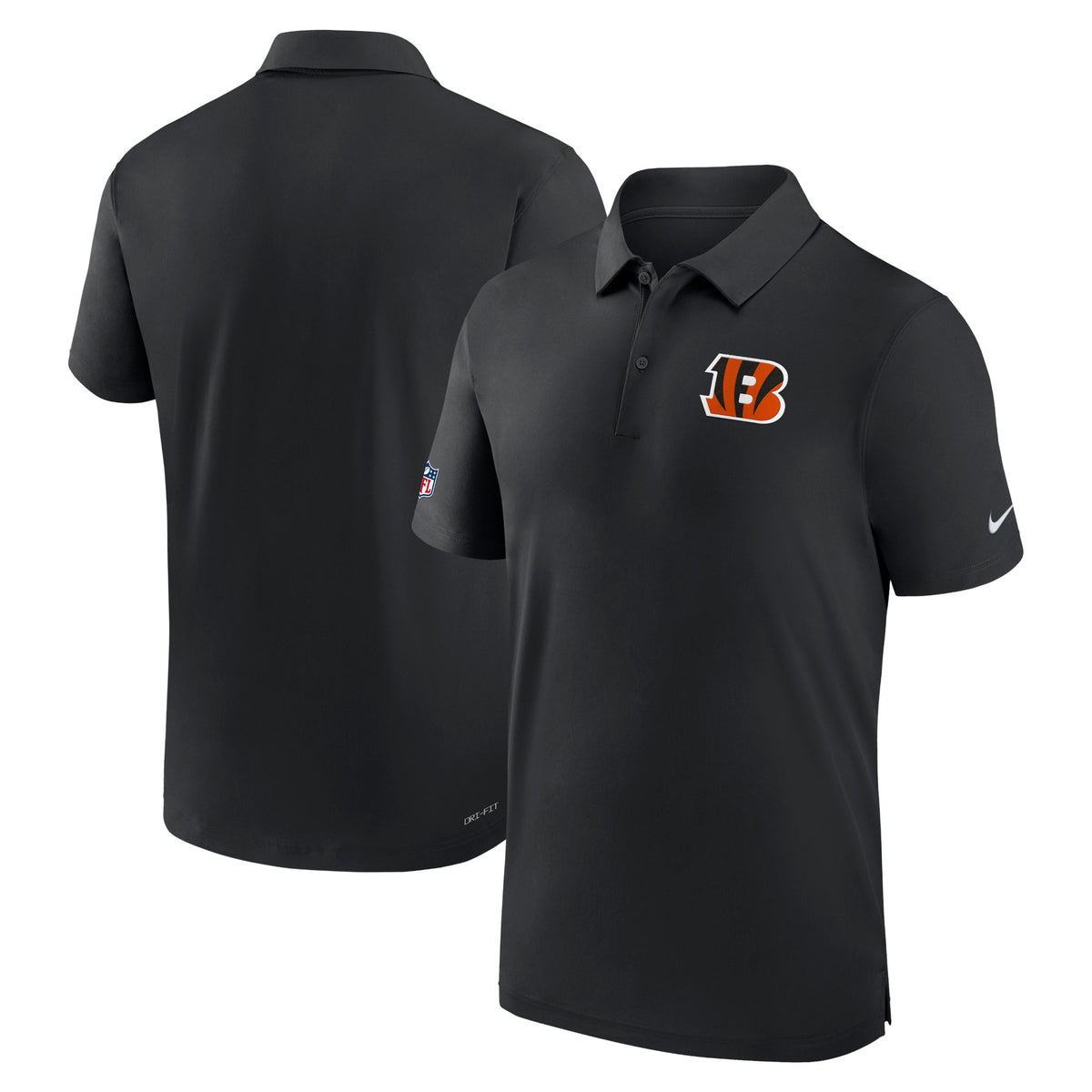Men's Nike Black Cincinnati Bengals Sideline Coaches Performance Polo