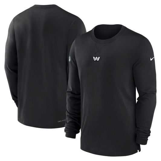 Men's Nike Black Washington Commanders 2023 Sideline Performance Long Sleeve T-Shirt