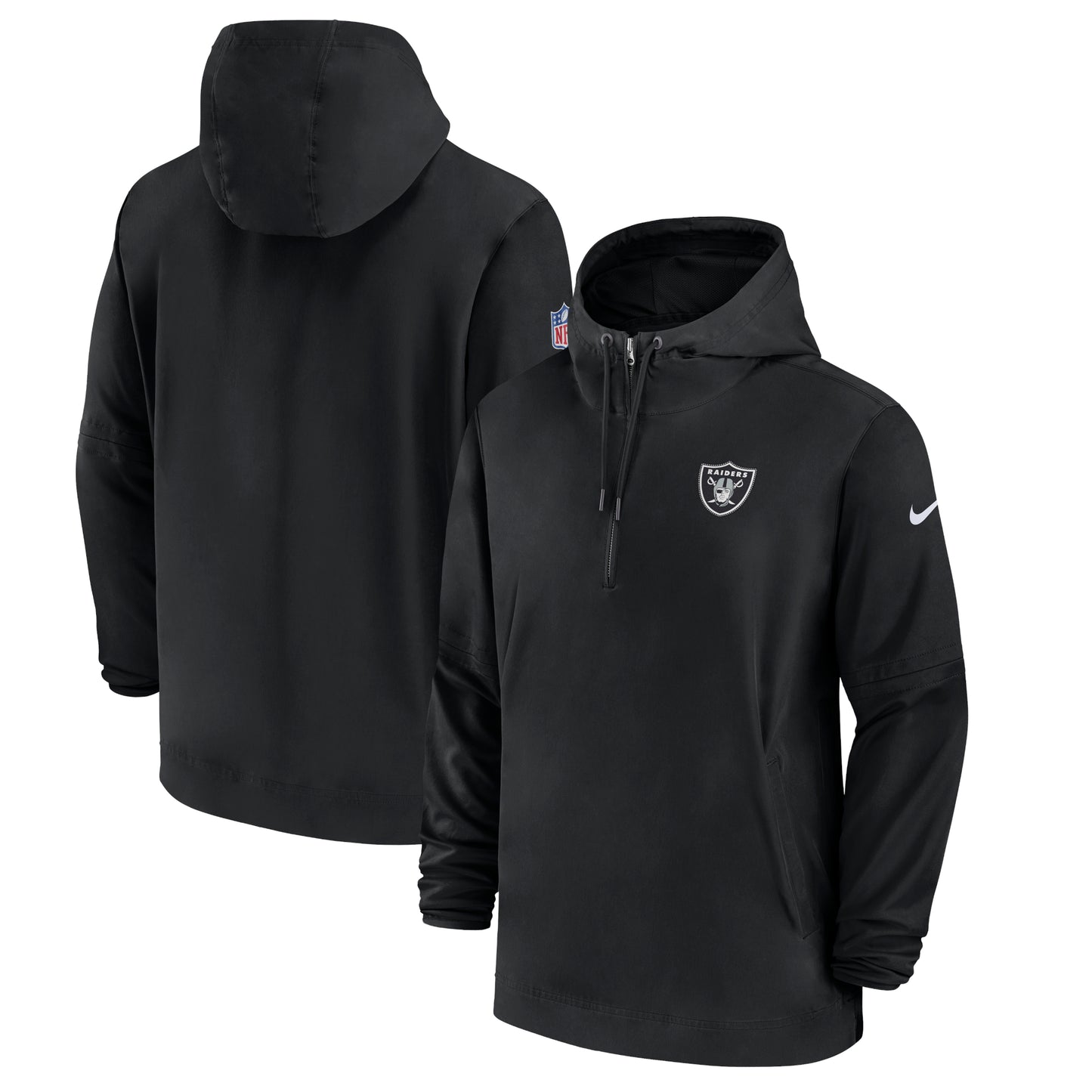 Men's Nike Black Las Vegas Raiders Sideline Half-Zip Hoodie