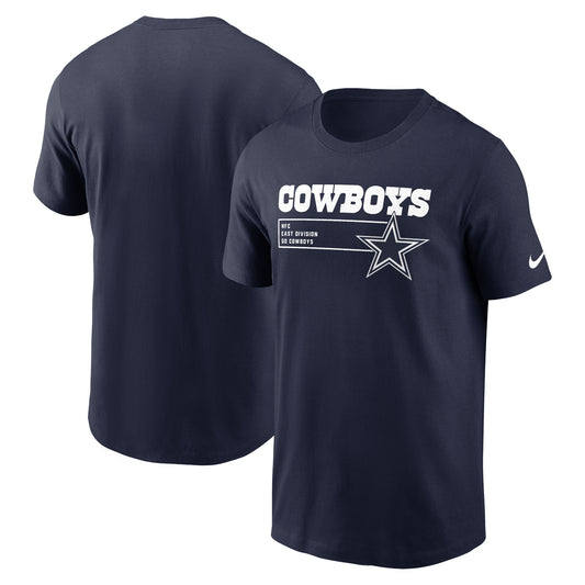 Men's Nike Navy Dallas Cowboys Division Essential T-Shirt