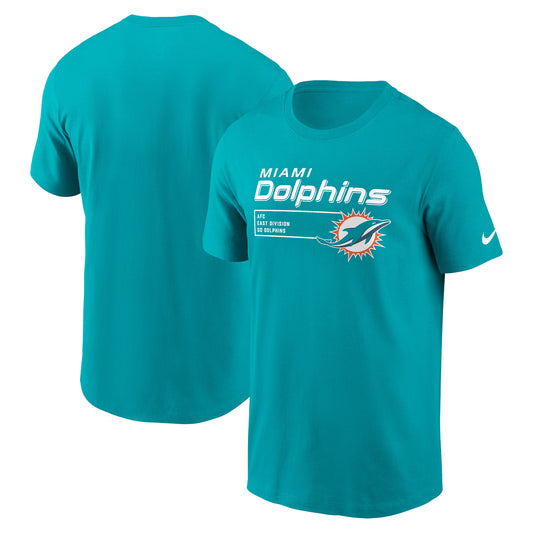 Men's Nike Aqua Miami Dolphins Division Essential T-Shirt