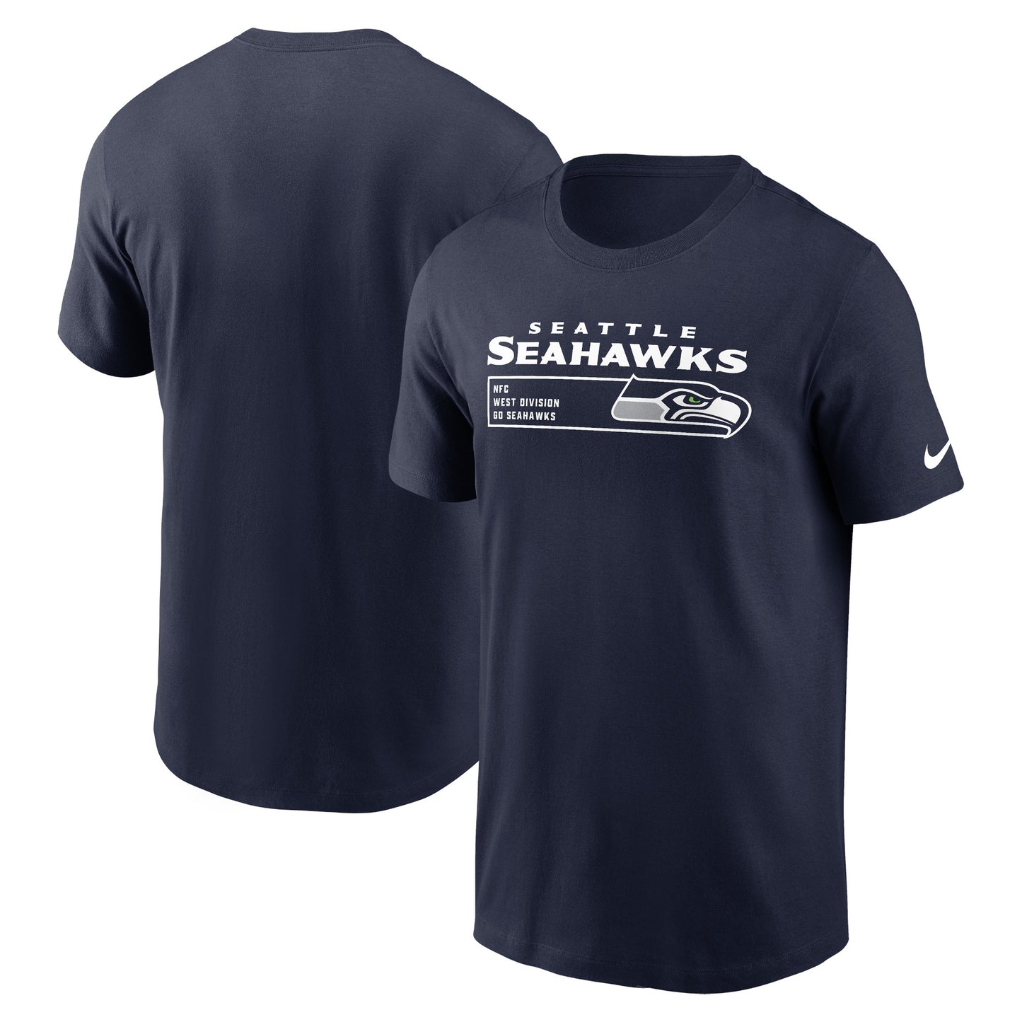 Men's Nike College Navy Seattle Seahawks Division Essential T-Shirt