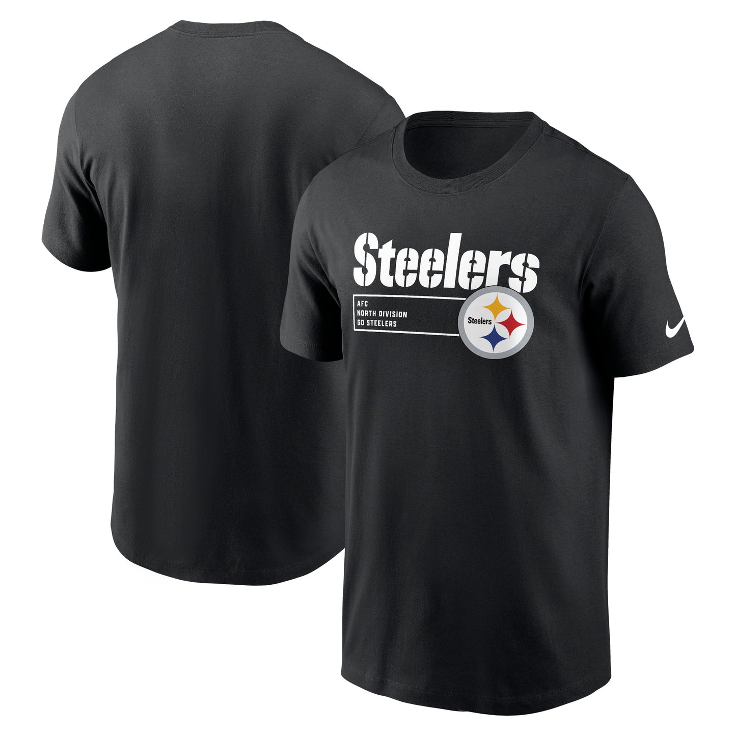 Men's Nike Black Pittsburgh Steelers Division Essential T-Shirt