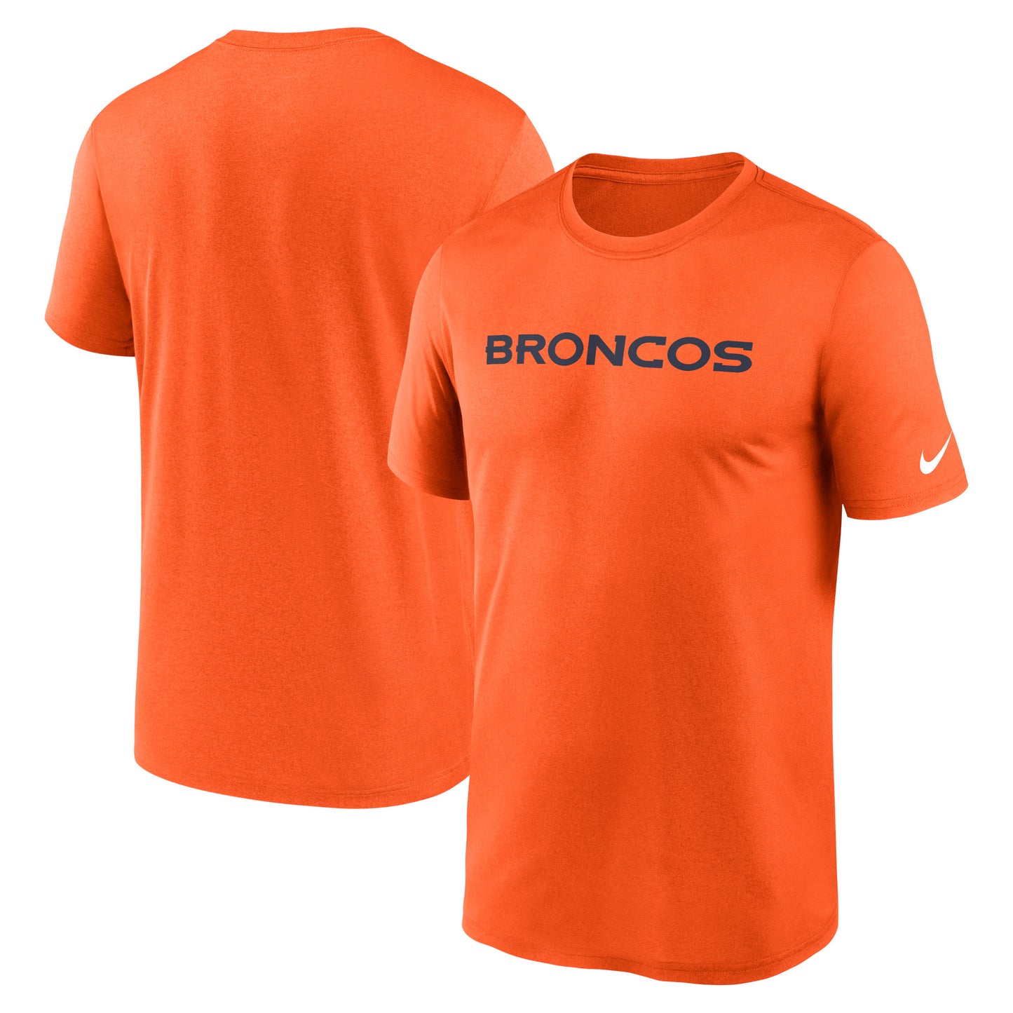 Men's Nike  Orange Denver Broncos Legend Wordmark Performance T-Shirt