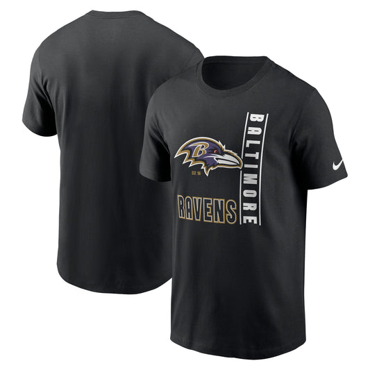 Men's Nike  Black Baltimore Ravens Lockup Essential T-Shirt