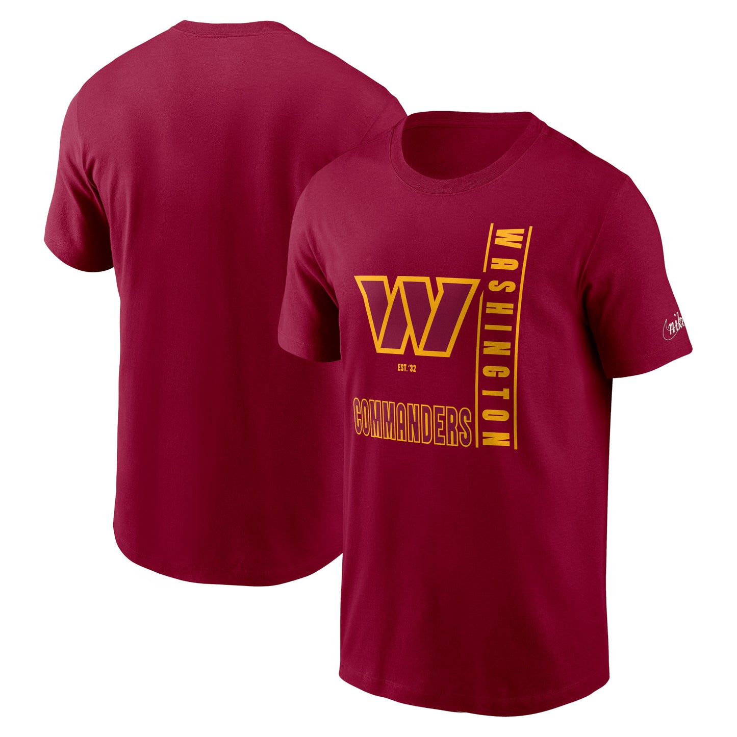 Men's Nike  Burgundy Washington Commanders Lockup Essential T-Shirt