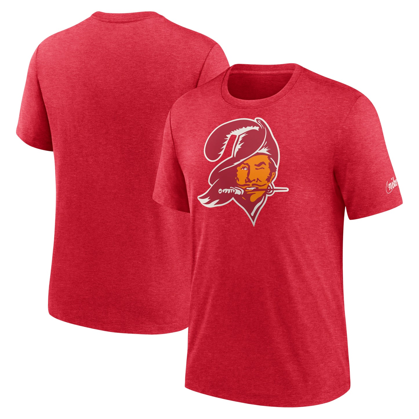 Men's Nike Heather Maroon Tampa Bay Buccaneers Rewind Logo Tri-Blend T-Shirt