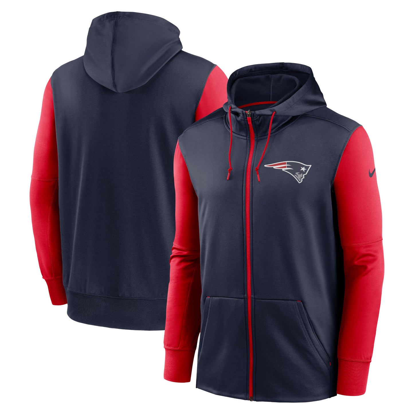 Men's Nike  Navy New England Patriots Performance Full-Zip Hoodie