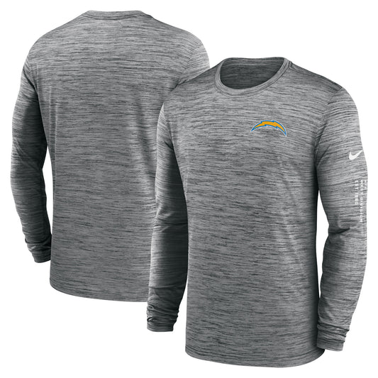 Men's Nike  Anthracite Los Angeles Chargers Velocity Long Sleeve T-Shirt