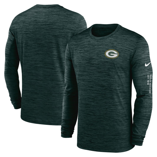 Men's Nike  Green Green Bay Packers Velocity Long Sleeve T-Shirt