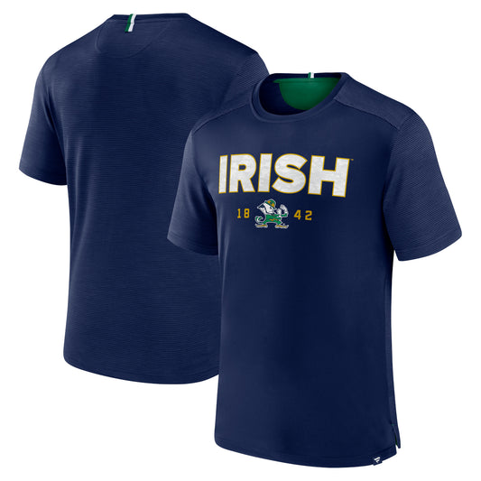 Men's Fanatics  Navy Notre Dame Fighting Irish Defender Rush T-Shirt