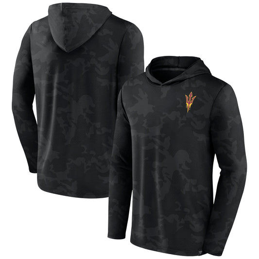 Men's Fanatics  Black Arizona State Sun Devils Camo Hoodie Long Sleeve T-Shirt