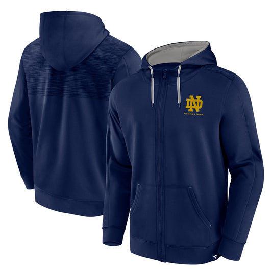 Men's Fanatics Navy Notre Dame Fighting Irish Power Index Full-Zip Hoodie