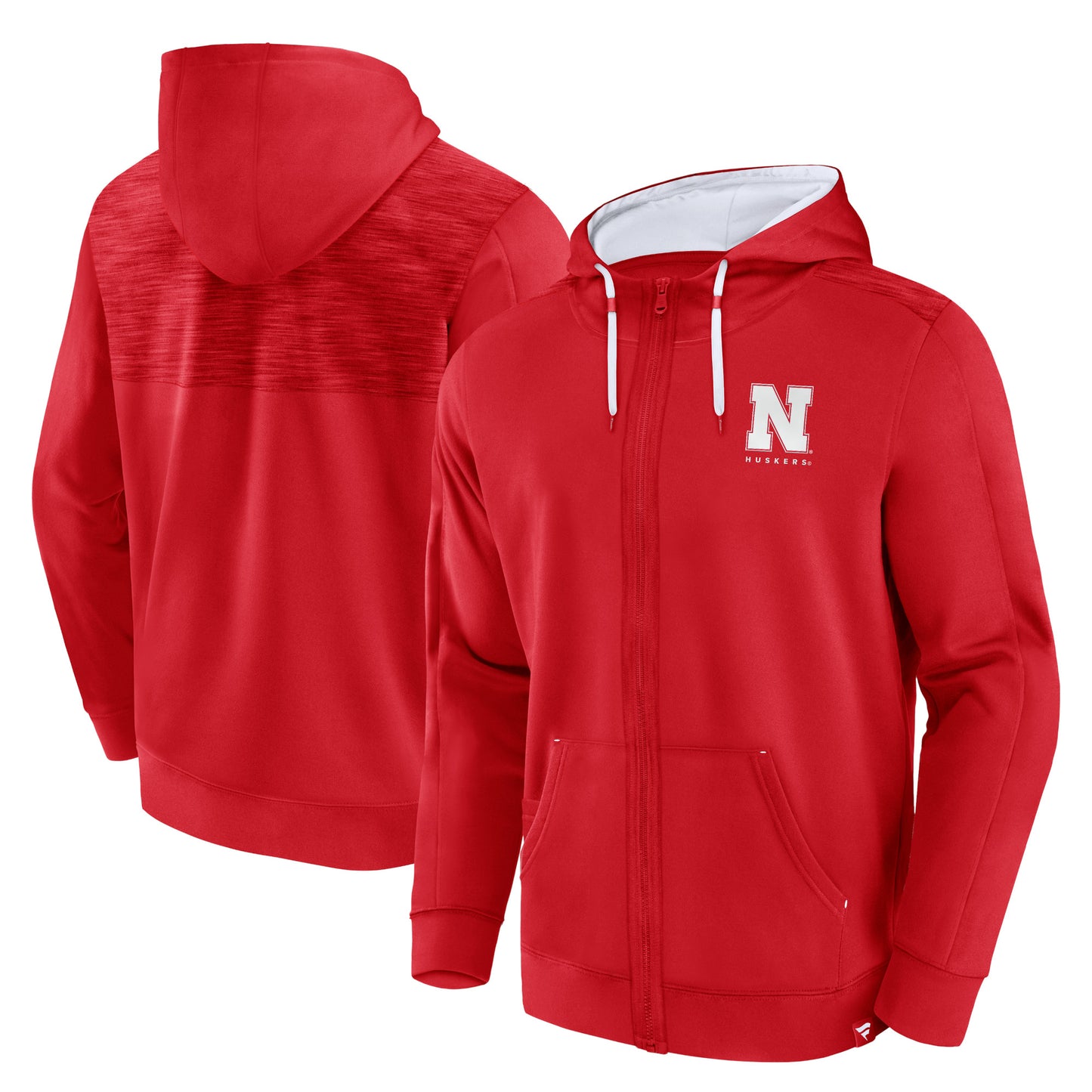 Men's Fanatics Scarlet Nebraska Huskers Power Index Full-Zip Hoodie