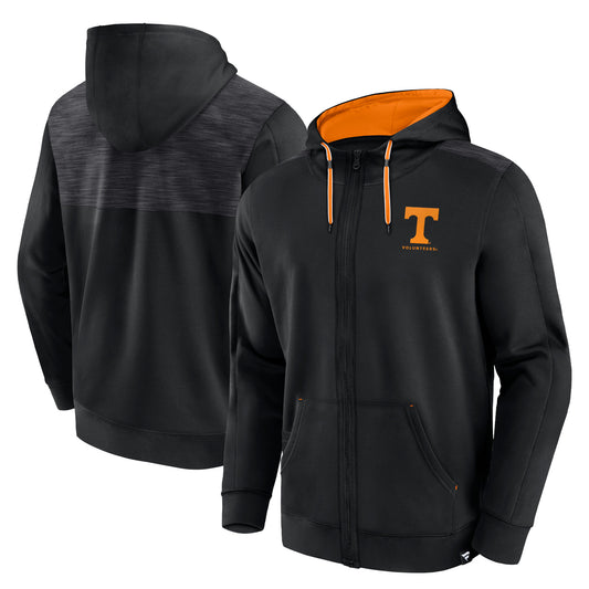 Men's Fanatics Black Tennessee Volunteers Power Index Full-Zip Hoodie