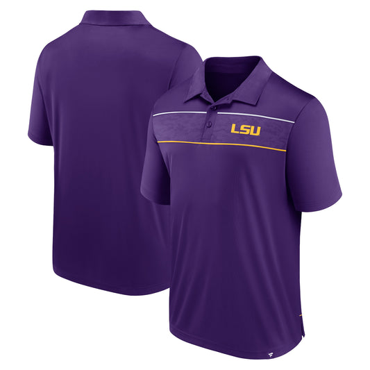 Men's Fanatics  Purple LSU Tigers Defender Polo