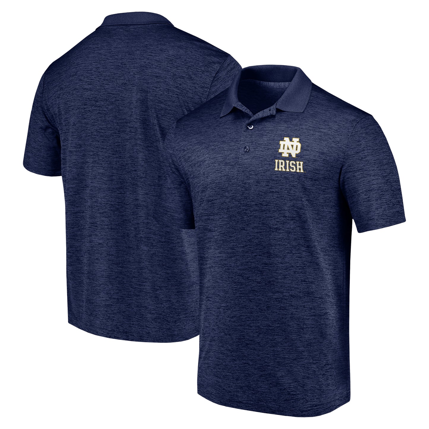 Men's Fanatics Heather Navy Notre Dame Fighting Irish Primary Logo Polo