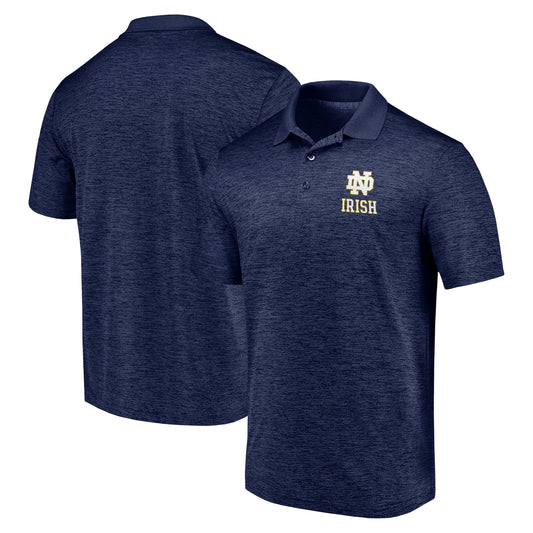 Men's Fanatics Heather Navy Notre Dame Fighting Irish Primary Logo Polo