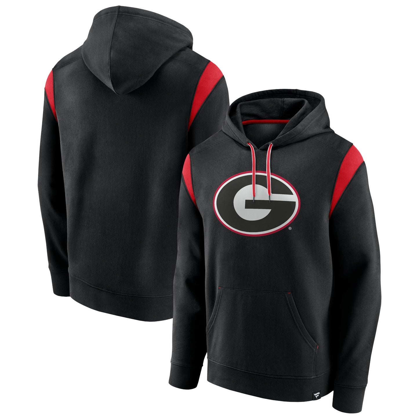 Men's Fanatics Black Georgia Bulldogs Gym Rat Pullover Hoodie