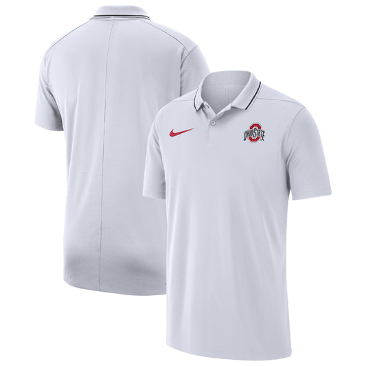 Men's Nike White Ohio State Buckeyes 2023 Coaches Performance Polo