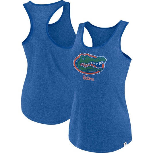 Women's Fanatics Royal Florida Gators Mascot Racerback Scoop Neck Tank Top