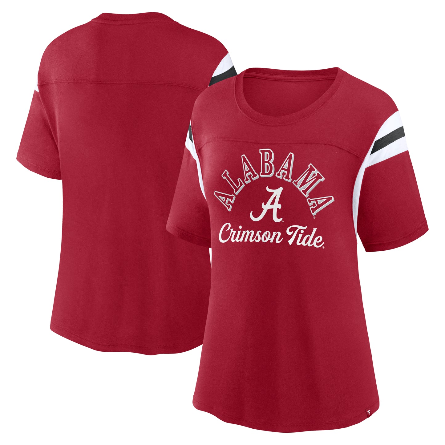 Women's Fanatics Crimson Alabama Crimson Tide Tailgate Striped T-Shirt