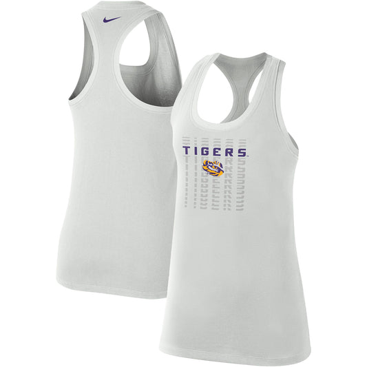 Women's Nike  Gray LSU Tigers Game Time Tank Top