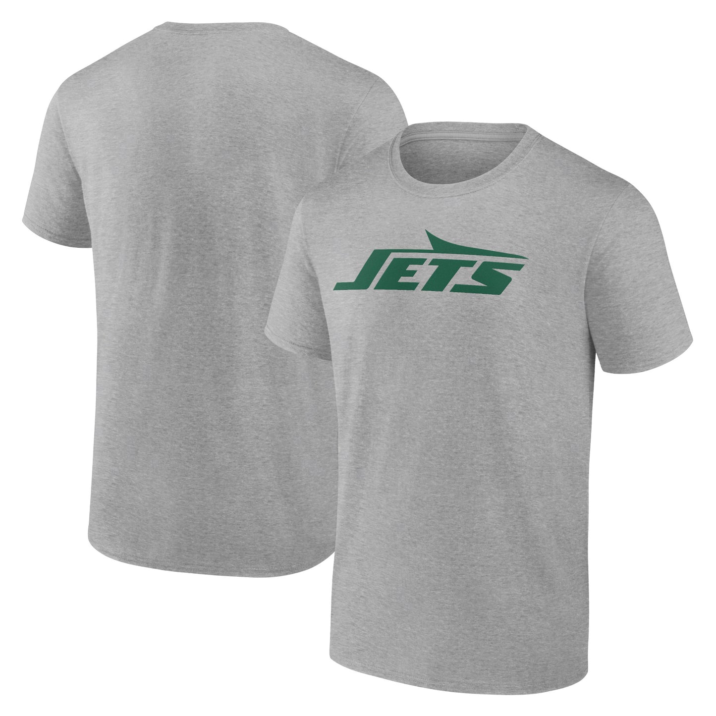 Men's Heather Gray New York Jets Team Logo T-Shirt