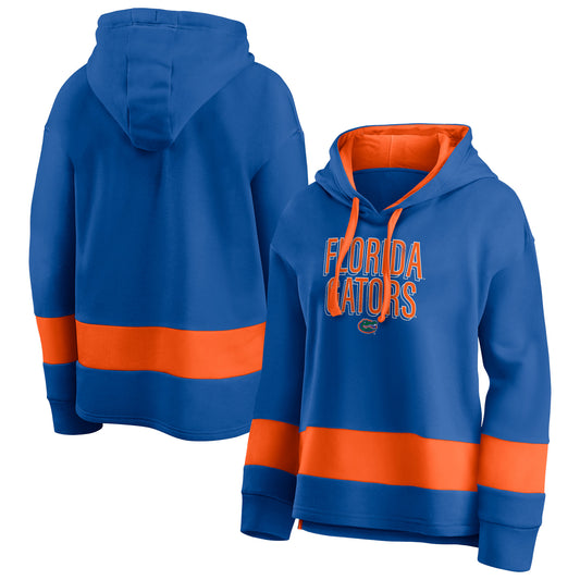 Women's Fanatics Royal Florida Gators Faded Round Pullover Hoodie