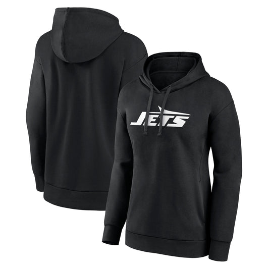 Women's Black New York Jets Primary Logo Pullover Hoodie