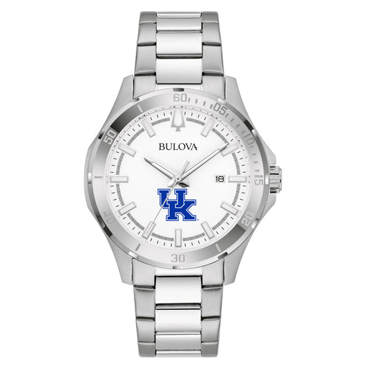Men's Bulova Silver Kentucky Wildcats Stainless Steel Classic Sport Watch
