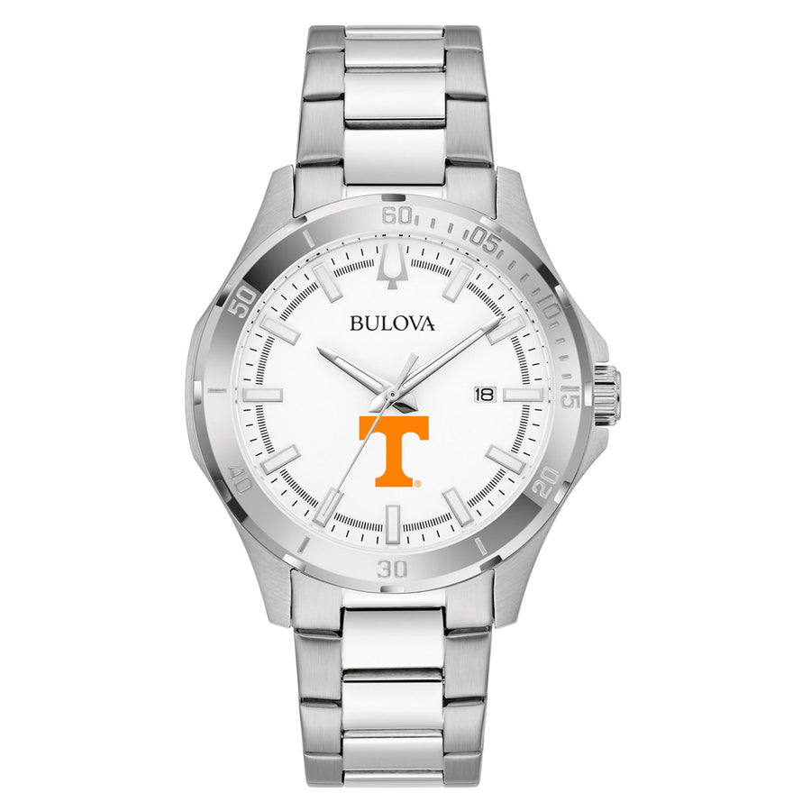 Men's Bulova Silver Tennessee Volunteers Stainless Steel Classic Sport Watch
