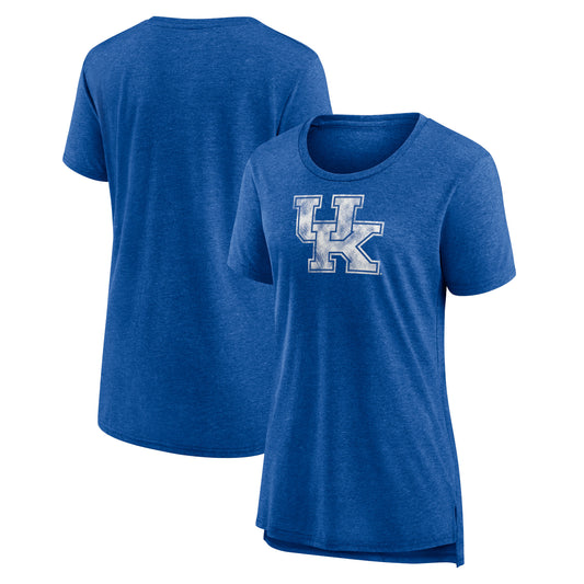 Women's Heather Royal Kentucky Wildcats  Tri-Blend T-Shirt