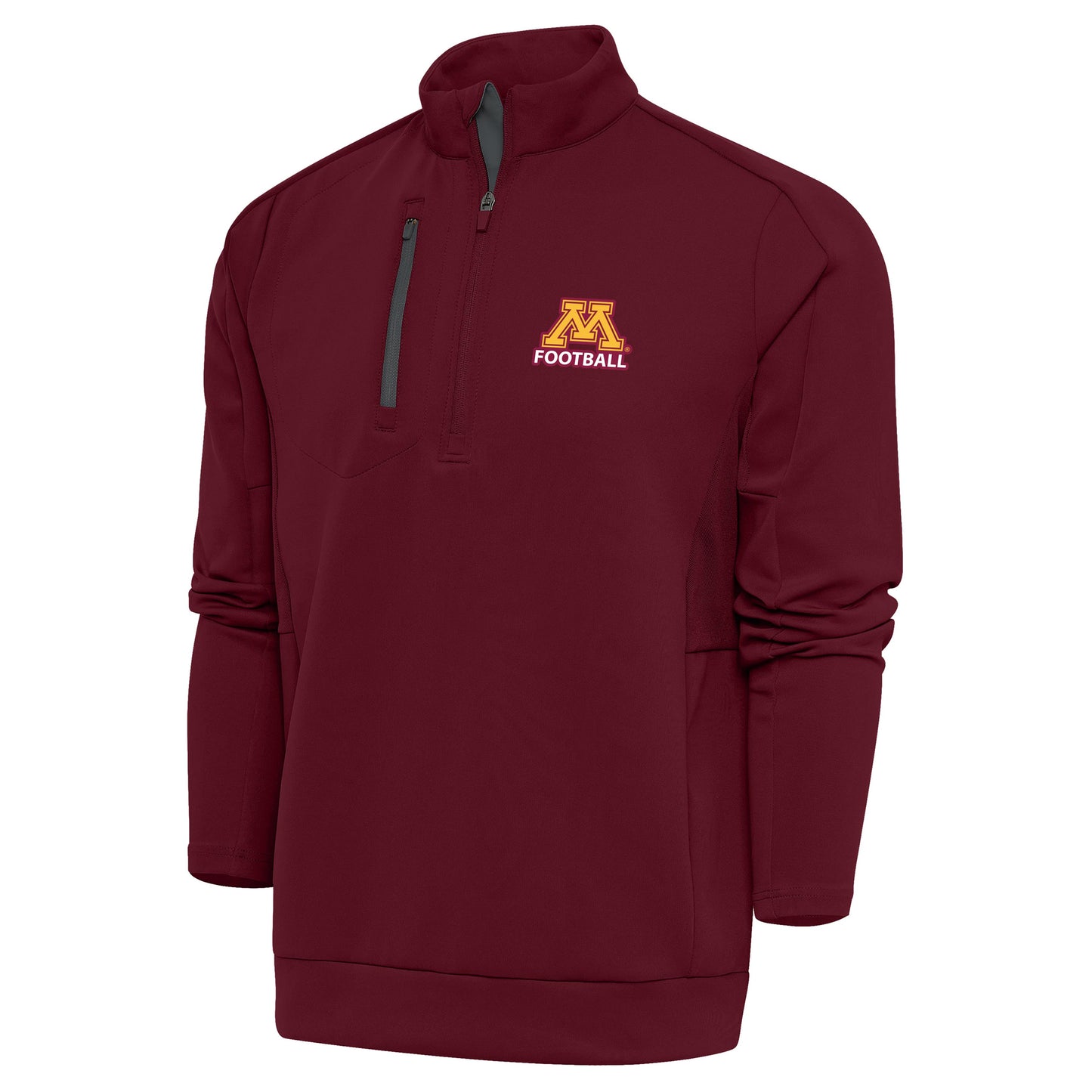 Men's Antigua Maroon Minnesota Golden Gophers Football Generation Quarter-Zip Pullover Top