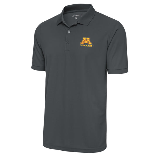 Men's Antigua Gray Minnesota Golden Gophers Soccer Big & Tall Legacy Pique Polo