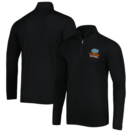 Men's Champion Black Florida Gators Textured Quarter-Zip Jacket