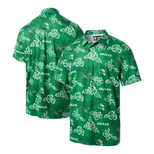 Men's Reyn Spooner Kelly Green Philadelphia Eagles Throwback Pua Performance Polo