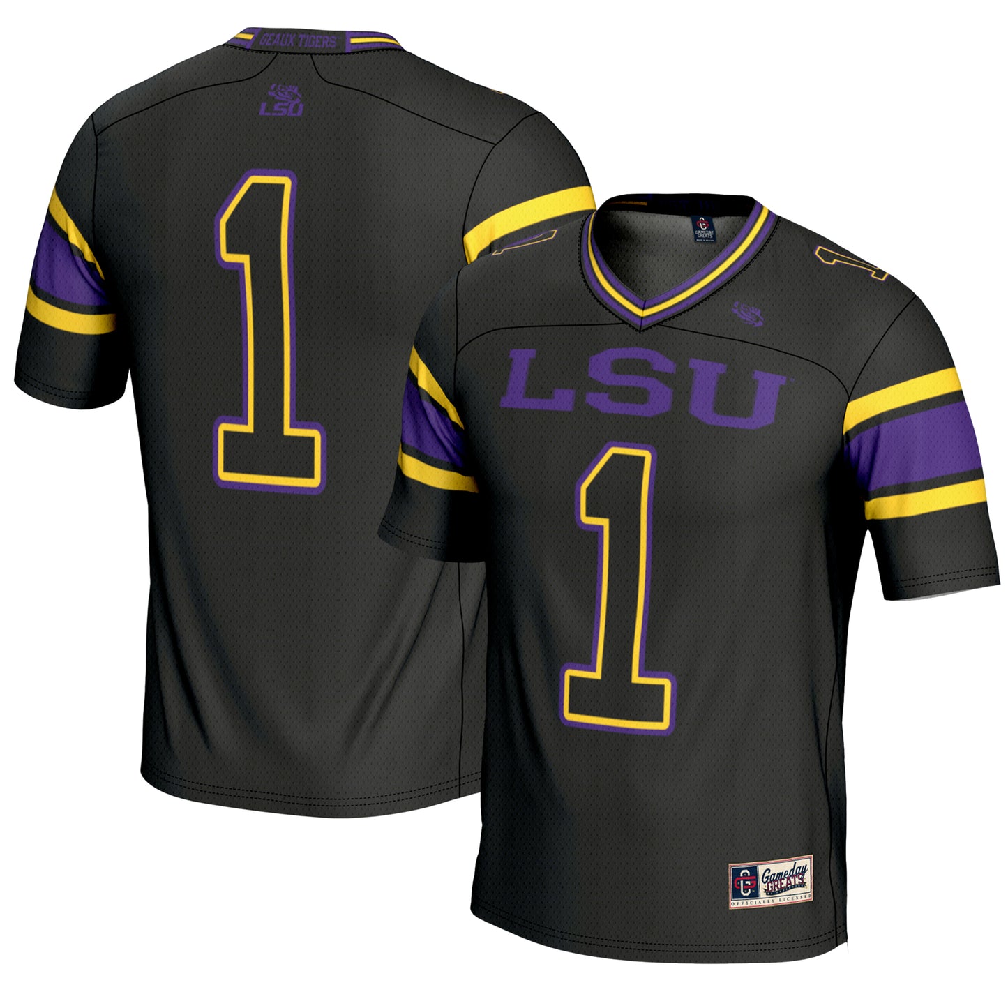 Youth GameDay Greats #1 Black LSU Tigers Endzone Football Jersey